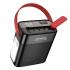 HOCO J143 Title Power Bank with Ultra Large 80,000mAh capacity, 22.5W+PD20W Fully Compatible, Dual Type-C and triple USB-A ports output, LED digital display. Indicator of fast charging. With flashlight and lamp - Black